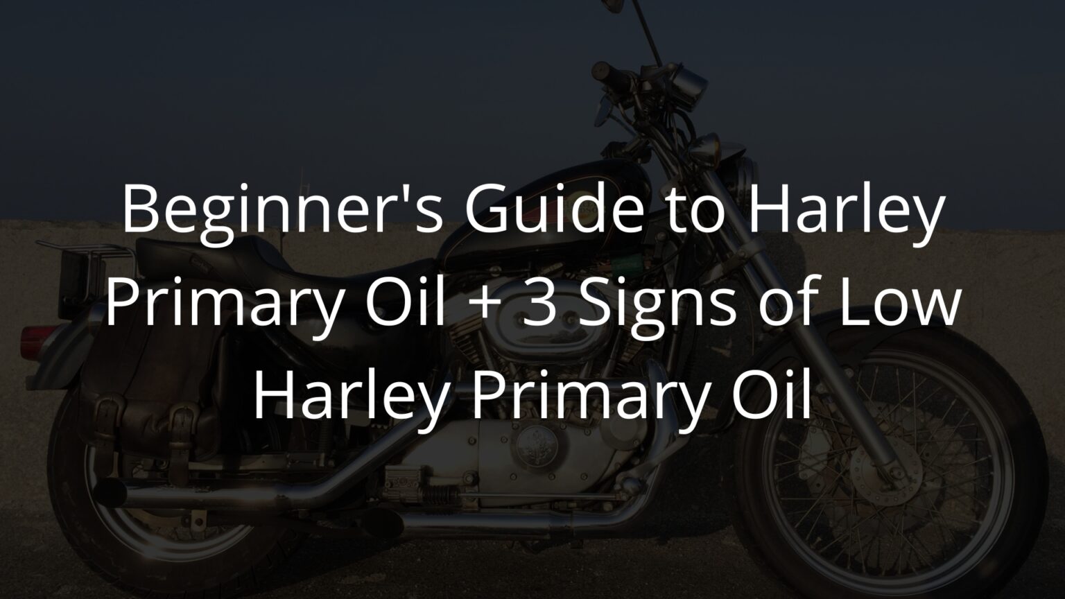 Harley Primary Oil 101 + 3 Signs of Low Harley Primary Oil