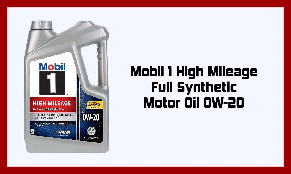 For 4th Generation 2013-2018 RAV4: Mobil 1 High Mileage Full Synthetic Motor Oil 0W-20