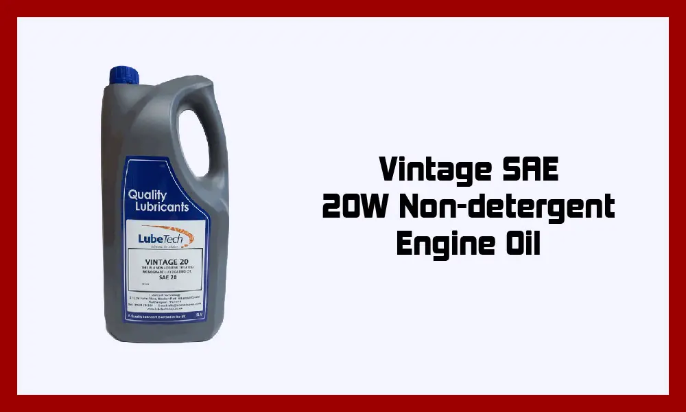 Vintage SAE 20W Non-detergent Engine Oil.