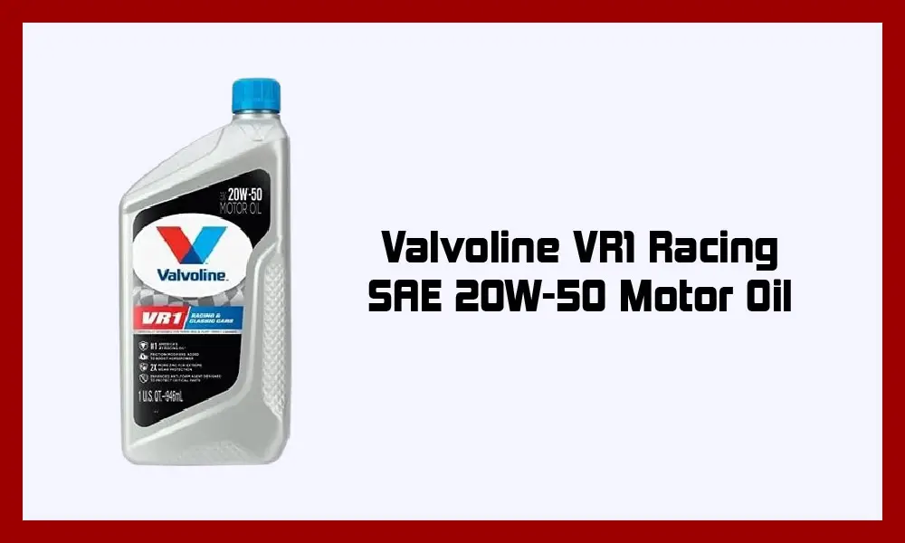 Valvoline VR1 Racing SAE 20W-50 Motor Oil. 